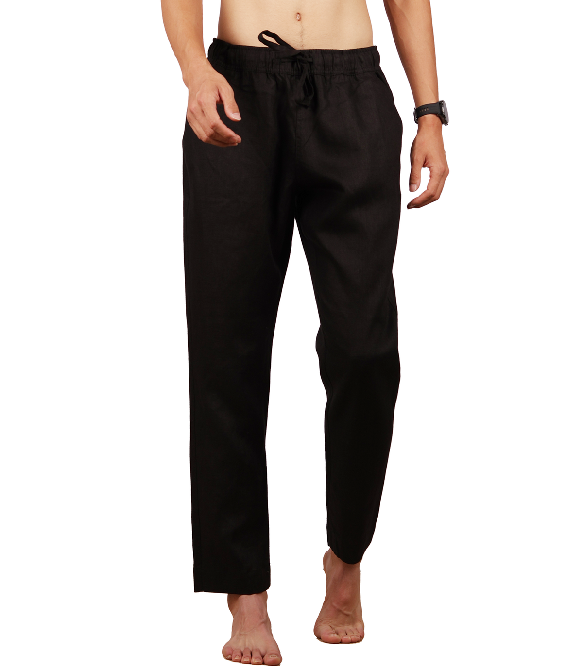 Linen Pants with Drawstring