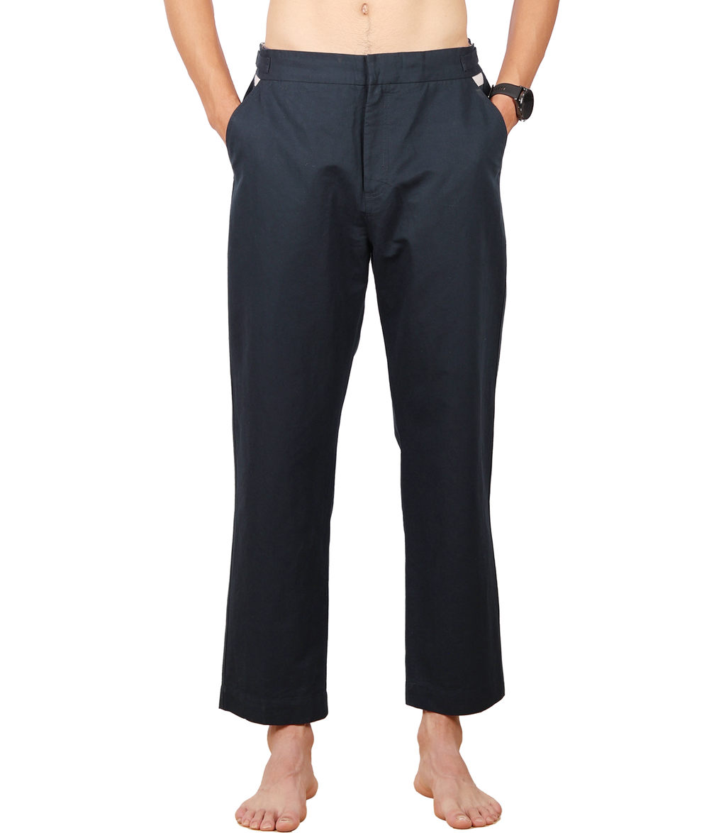Linen Dress Pants Adjustable Waist
