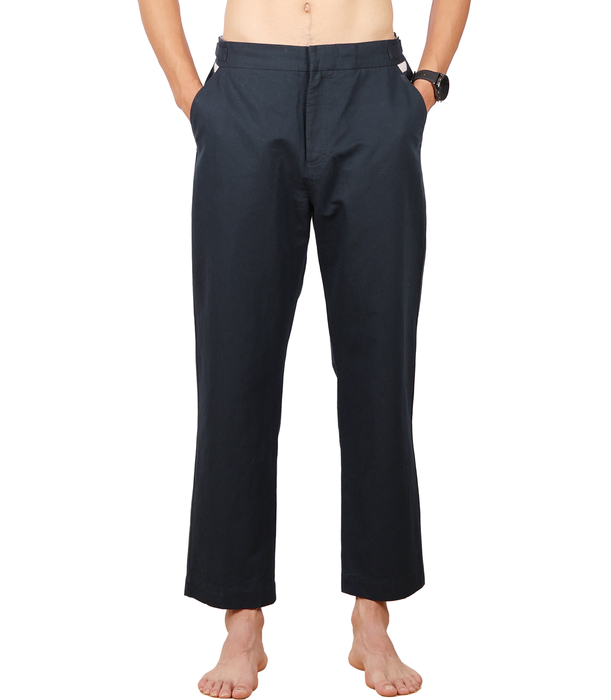 Linen Dress Pants Adjustable Waist