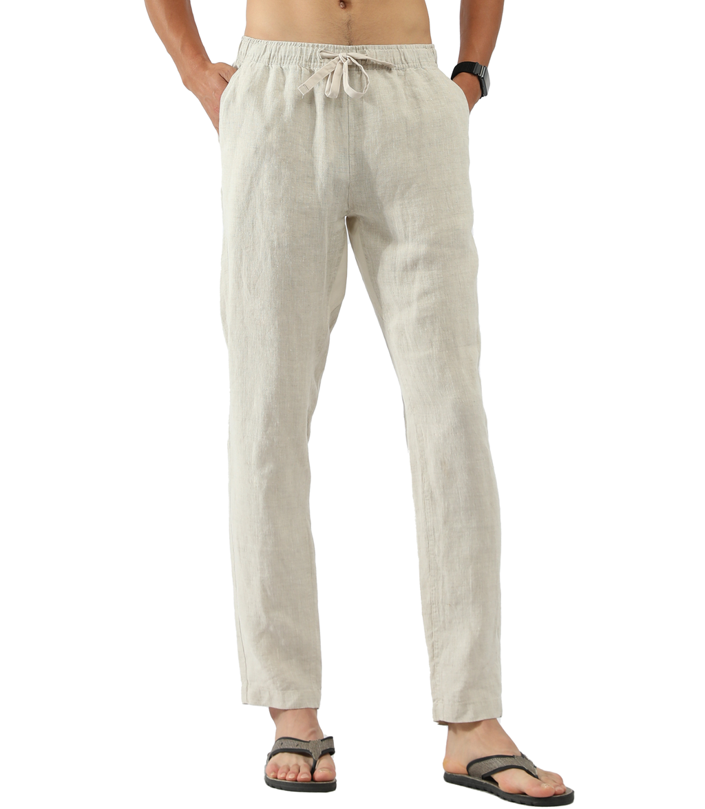 Linen Pants with Drawstring