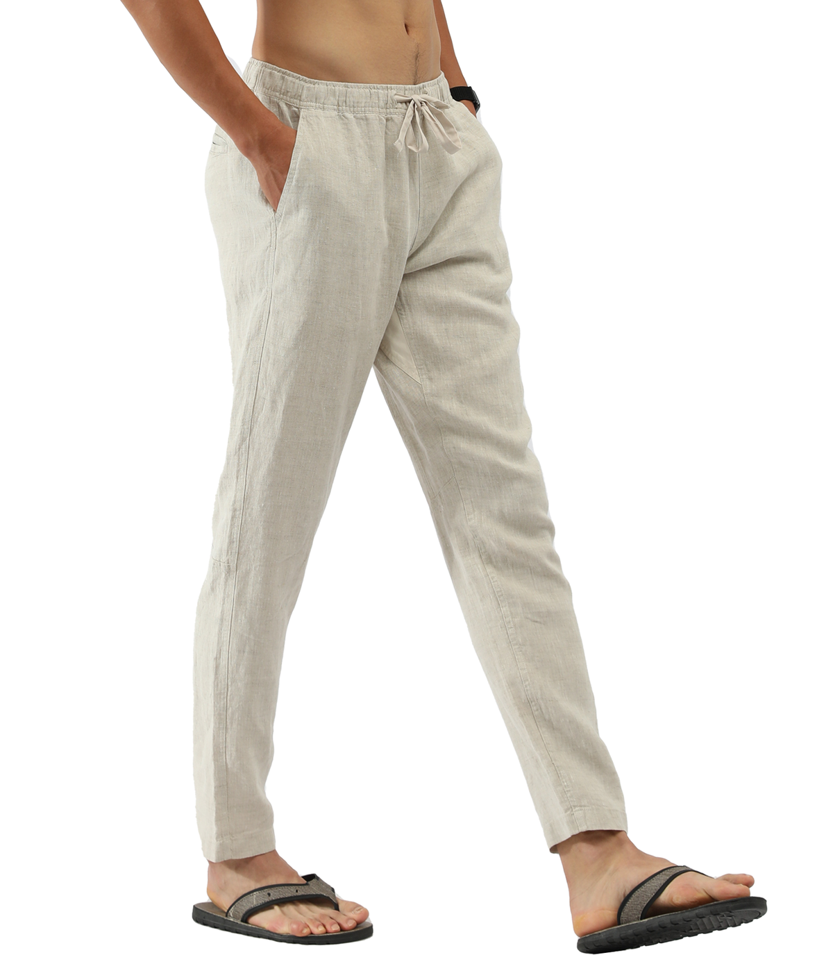 Linen Pants with Drawstring