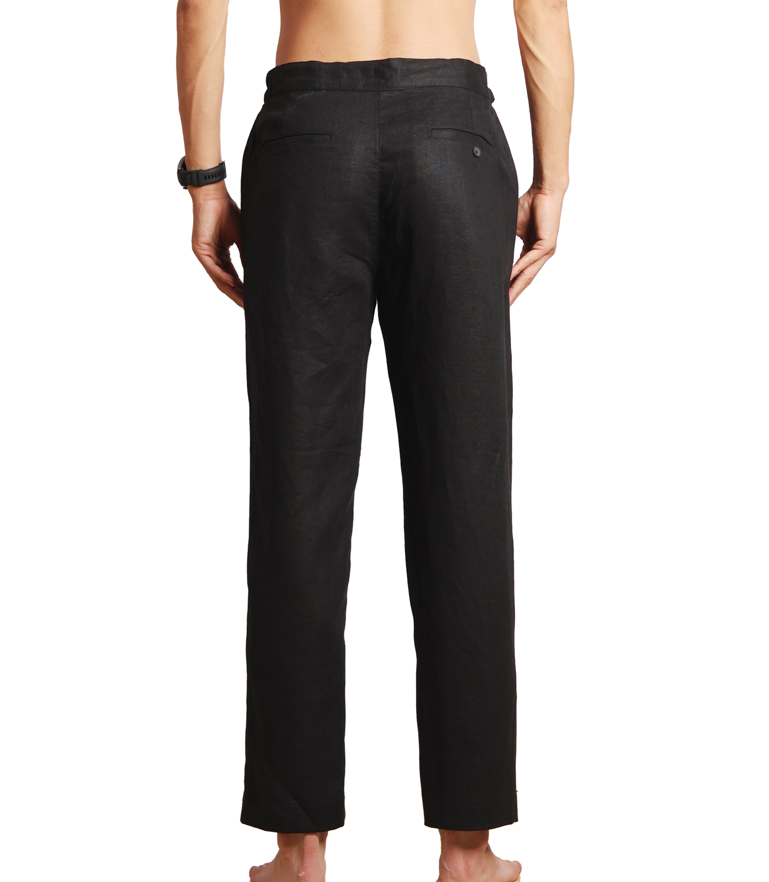 Linen Pants Elastic  Waist