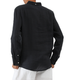 Slim Fit Linen Shirt  | Navy