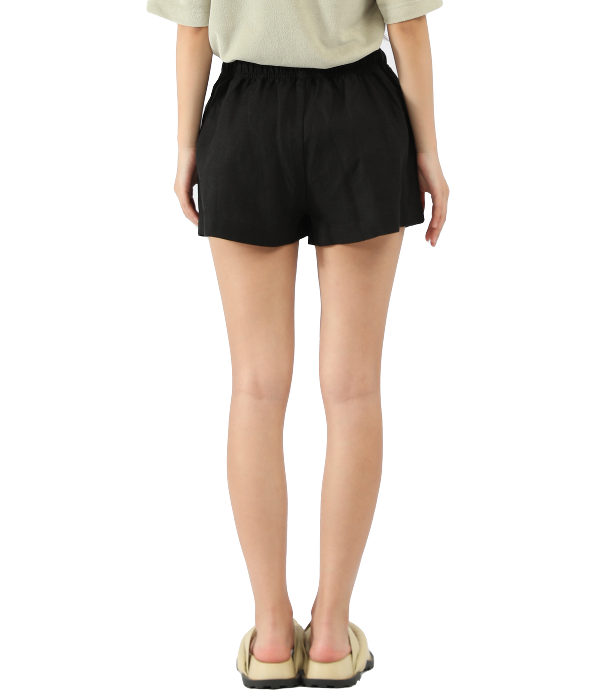 linen shorts for women #Black